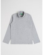 United Colors Of Benetton Bluza din amestec de bumbac cu guler inalt - Gri deschis melange