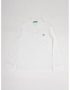 United Colors Of Benetton Bluza polo din pique de bumbac organic - Alb optic