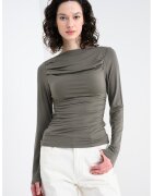 United Colors Of Benetton Bluza slim-fit din modal cu model uni - Kaki