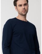 United Colors Of Benetton Bluza uni cu decolteu la baza gatului - Bleumarin