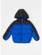 United Colors Of Benetton Geaca matlasata cu gluga - Albastru royal/Bleumarin