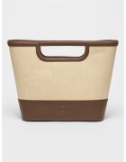 United Colors Of Benetton Geanta shopper cu bareta detasabila - Maro/Bej deschis