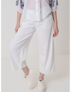 United Colors Of Benetton Pantaloni crop cu croiala ampla - Alb