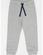 United Colors Of Benetton Pantaloni de trening de bumbac cu snur in talie - Gri