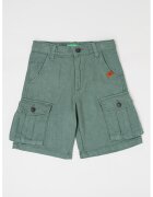 United Colors Of Benetton Pantaloni scurti cargo din amestec de in - Verde