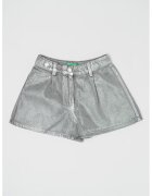 United Colors Of Benetton Pantaloni scurti cu croiala ampla si aspect metalizat - Argintiu