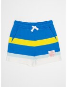 United Colors Of Benetton Pantaloni scurti cu snur si logo - Alb/Albastru royal
