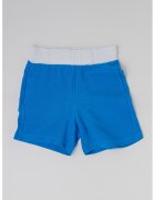 United Colors Of Benetton Pantaloni scurti de bumbac cu logo brodat - Alb/Albastru