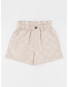 United Colors Of Benetton Pantaloni scurti din amestec de in cu talie inalta - Gri deschis