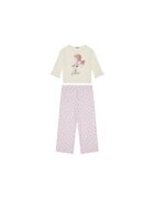 United Colors Of Benetton Pijama fete 3Y5E0P08B - Bumbac/Viscoza - Ecru/Roz - Ecru/Roz
