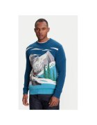 United Colors Of Benetton Pulover barbati 1244K108S - Lana/Nylon - S INTL - Bleumarin
