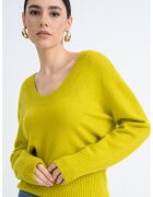 United Colors Of Benetton Pulover lejer cu decolteu rotund - Galben mustar