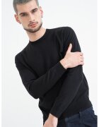 United Colors Of Benetton Pulover slim fit tricotat fin - Negru