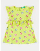 United Colors Of Benetton Rochie de bumbac cu model - Roz/Verde lime/Albastru
