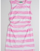 United Colors Of Benetton Rochie din bumbac cu decupaje laterale - Alb/Roz