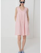 United Colors Of Benetton Rochie din in cu buzunare laterale - Roz pastel