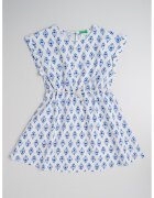United Colors Of Benetton Rochie evazata cu imprimeu - Alb/Bleumarin