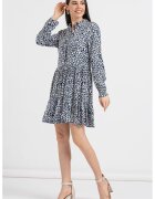 United Colors Of Benetton Rochie mini cu croiala in A - Alb/Bleumarin