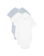 United Colors Of Benetton Set 3 Body-uri copii - Albastru - 100% bumbac