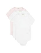 United Colors Of Benetton Set 3 Body-uri copii - bumbac - roz/alb