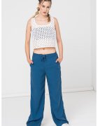 United Colors Of Benetton Top crop cu perforatii - Alb