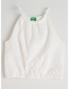 United Colors Of Benetton Top din dantela cu decolteu american - Alb