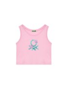 United Colors Of Benetton Top pentru fete 3I1XCH01Z - Bumbac organic - Roz - Roz
