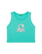 United Colors Of Benetton Top pentru fete 3I1XCH01Z - Bumbac organic - Verde - Verde