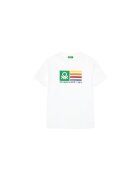 United Colors Of Benetton Tricou baieti 3I1XC10N3 - Bumbac organic - Alb - Alb