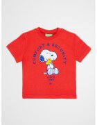 United Colors Of Benetton Tricou cu decolteu la baza gatului si Peanuts - Rosu/Alb/Albastru royal