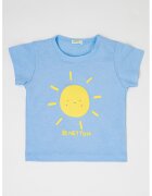 United Colors Of Benetton Tricou cu imprimeu grafic - Albastru pastel/Galben