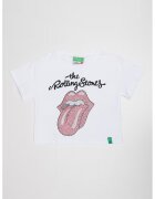 United Colors Of Benetton Tricou cu imprimeu si aplicatii de strasuri - Rosu/Alb/Argintiu