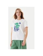 United Colors Of Benetton Tricou dama 3BL0D10AK - Bumbac - Alb - Alb