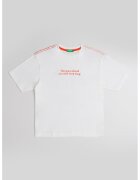 United Colors Of Benetton Tricou de bumbac cu imprimeu - Alb/Caramiziu/Albastru