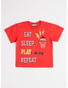 United Colors Of Benetton Tricou de bumbac cu imprimeu grafic - Rosu/Galben