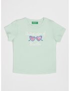 United Colors Of Benetton Tricou de bumbac cu paiete - Lila/Albastru/Verde menta