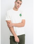 United Colors Of Benetton Tricou din bumbac cu imprimeu pe partea din spate - Galben/Alb murdar