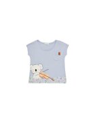 United Colors Of Benetton Tricou pentru fete 3I1XA105X - Bumbac organic - Albastru - Albastru