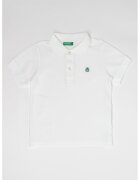 United Colors Of Benetton Tricou polo de bumbac pique - Alb