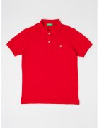 United Colors Of Benetton Tricou polo din bumbac pique cu aplicatie logo discreta - Rosu