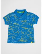 United Colors Of Benetton Tricou polo relaxed fit de bumbac - Albastru royal/Verde lime