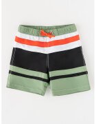 United Colors of Benetton Underwear Pantaloni scurti de baie cu dungi - Rosu/Verde/Negru