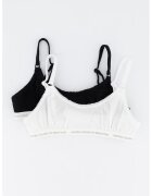 United Colors of Benetton Underwear Set de sutiene 2 piese cu bretele ajustabile - Alb - Negru -