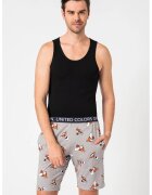 United Colors of Benetton Underwear Top de casa din amestec de bumbac - Negru