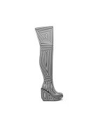 United Nude Cizme dama Wa Long Boot Hi - piele naturala - Alb/Gri