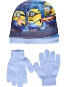 Universal Set caciula/manusi pentru copii - Minions - Poliester - 52 cm - Multicolor