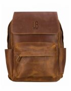 Urban Bag Rucsac unisex din piele cu logo stantat - Caramel