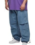 Urban Classics Blugi cu snur de ajustare in talie si glezne - Albastru