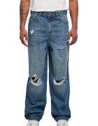 Urban Classics Blugi relaxed fit cu decupaje - Albastru inchis