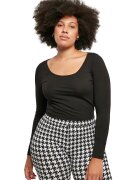 Urban Classics Bluza crop cu decolteu rotund - Negru